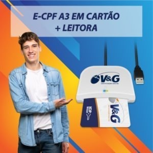 E-CPF A3 EM CARTAO + LEITORA