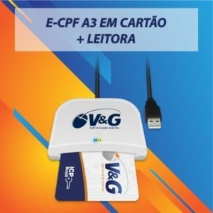 E-CPF A3 EM CARTAO + LEITORA_MOD 2